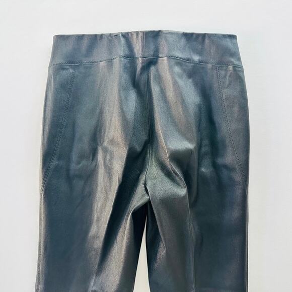 Lafayette 148 Stretch Nappa Lambskin Black Leather Greenwich Legging Size Medium - Picture 12 of 13